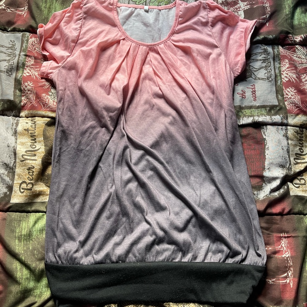 Pink and gray top